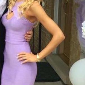 Lavender midi bandage dress